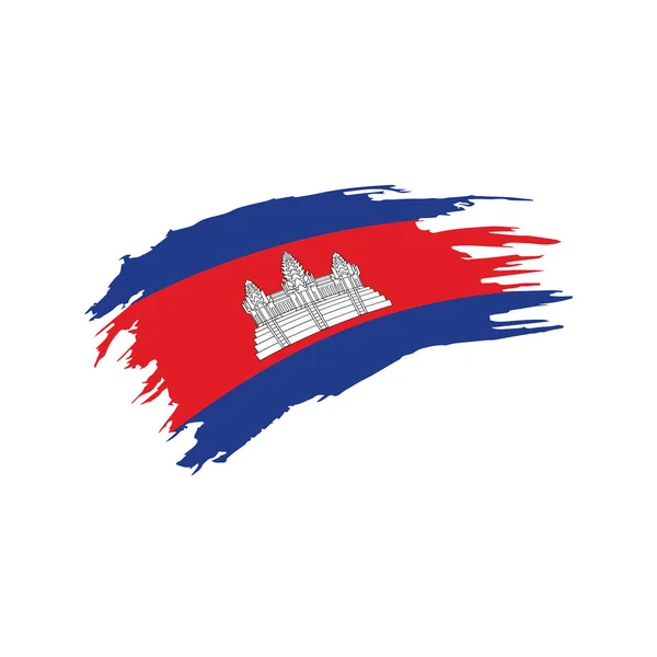 Bandera de Camboya, ilustración vectorial — Vector de stock