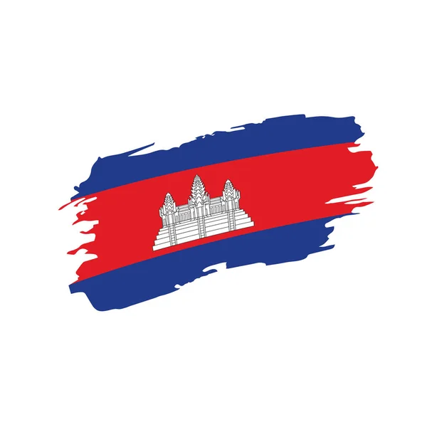 Bandeira do Camboja, ilustração vetorial — Vetor de Stock