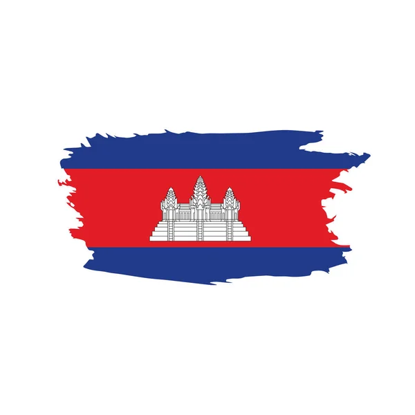 Kamboçya bayrağı, vektör çizim — Stok Vektör