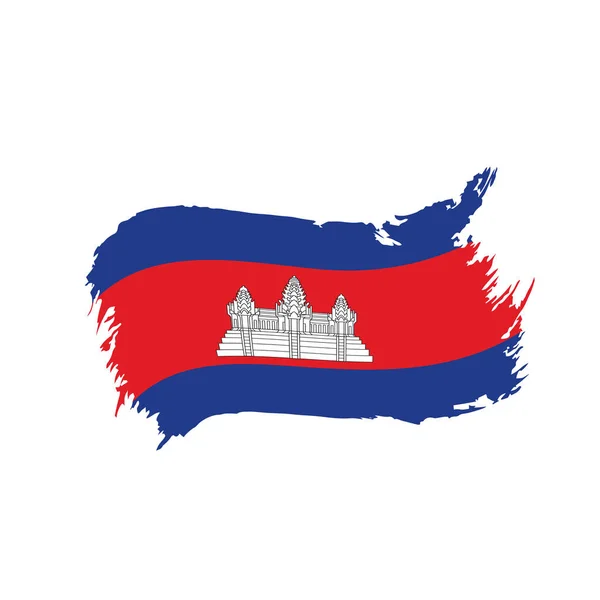 Vlag van Cambodja, vectorillustratie — Stockvector