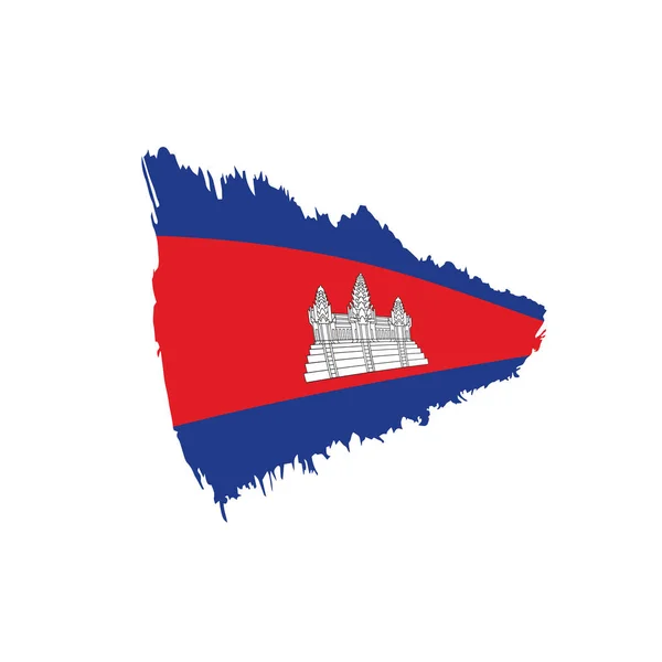 Bandiera Cambogia, illustrazione vettoriale — Vettoriale Stock
