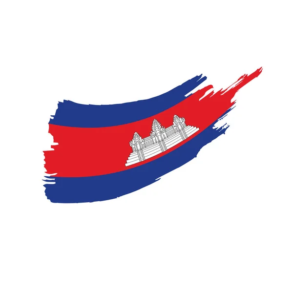 柬埔寨国旗, 矢量插图 — 图库矢量图片