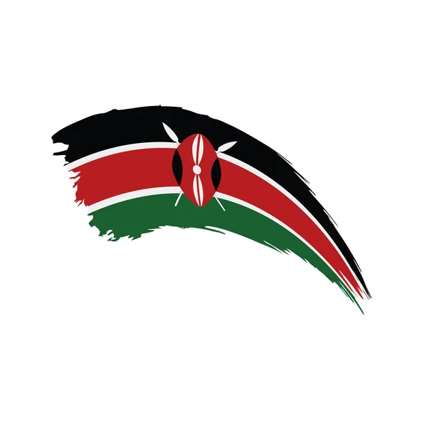 Keňa vlajka, vektorové ilustrace — Stockový vektor