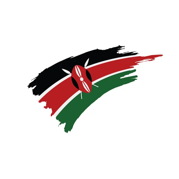 Флаг Кении, векторная иллюстрация — стоковый вектор