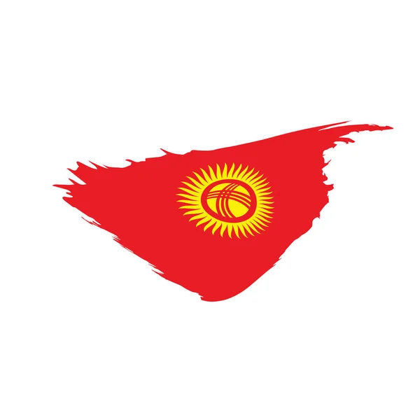 Kirghizia bandera, ilustración vectorial — Vector de stock