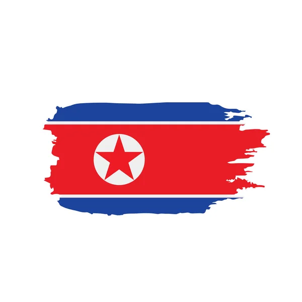 Bandeira da Coreia do Norte, ilustração vetorial — Vetor de Stock