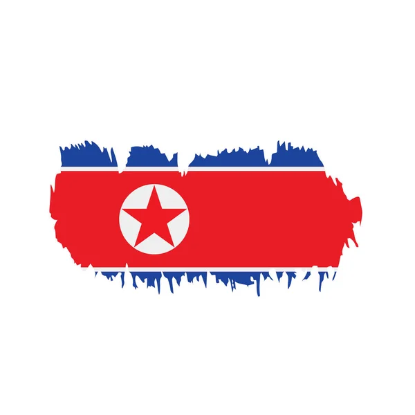 Noord-Korea vlag, vectorillustratie — Stockvector