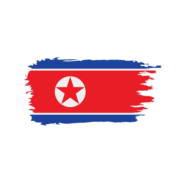 Bandeira da Coreia do Norte, ilustração vetorial — Vetor de Stock