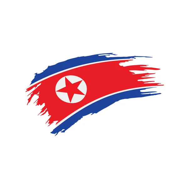 Nordkorea flagga, vektor illustration — Stock vektor