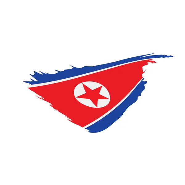 Nordkorea flagga, vektor illustration — Stock vektor