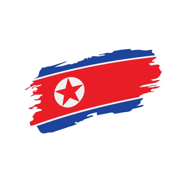 Észak-Korea zászló, vektor illusztráció — Stock Vector
