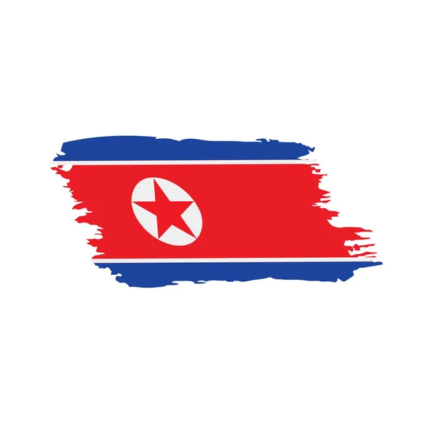 Bandeira da Coreia do Norte, ilustração vetorial — Vetor de Stock