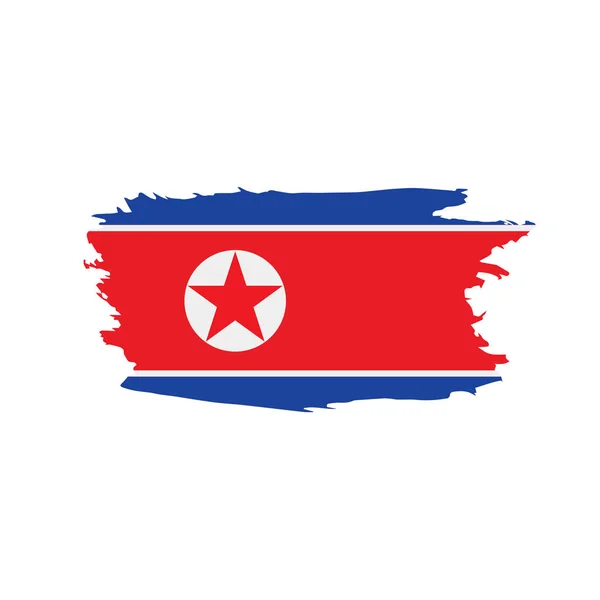 Bandeira da Coreia do Norte, ilustração vetorial — Vetor de Stock