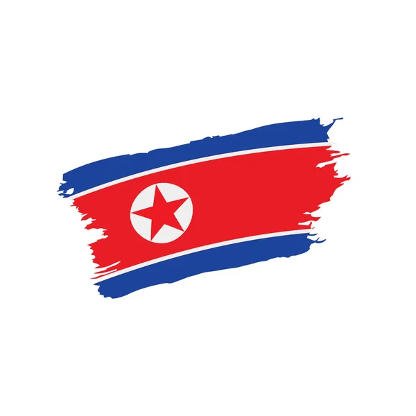 Noord-Korea vlag, vectorillustratie — Stockvector