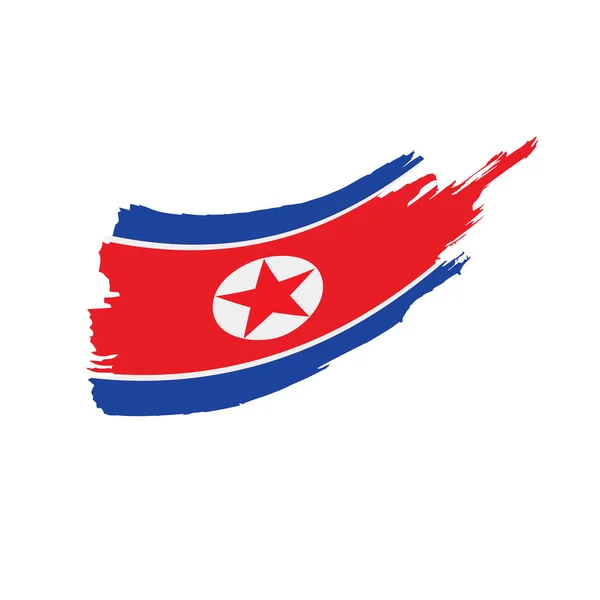 Nordkoreanische Flagge, Vektorillustration — Stockvektor