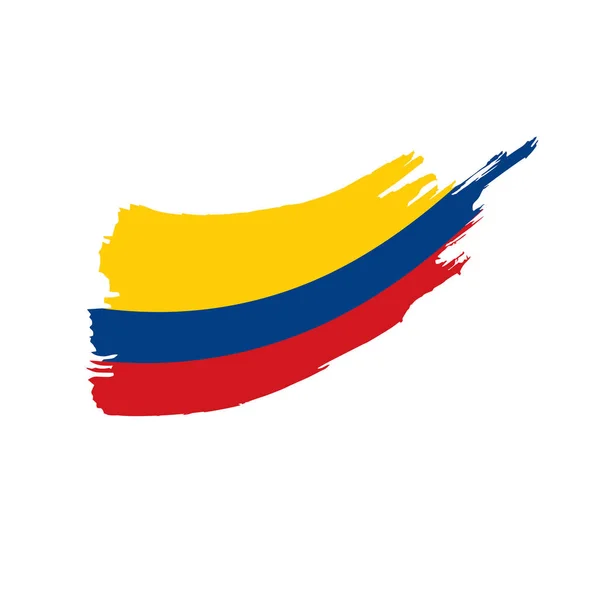 Bandera de Colombia, vector de ilustración — Vector de stock