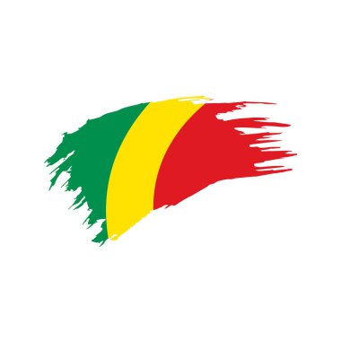 Kongo Cumhuriyeti bayrağı, vektör çizim