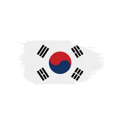 Güney Kore bayrağı, vektör çizim