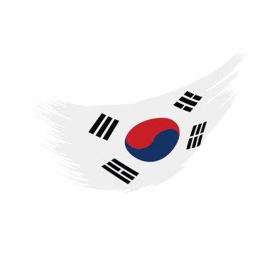 Güney Kore bayrağı, vektör çizim