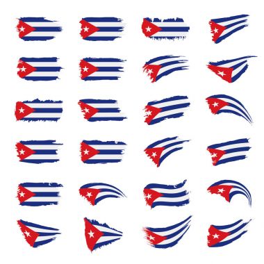 Küba bayrağı, vektör illüstrasyonu