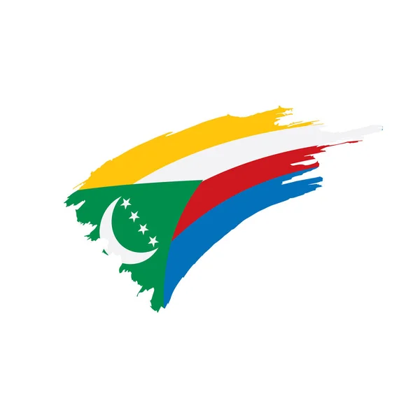 Bandera de Comoras, ilustración vectorial — Vector de stock