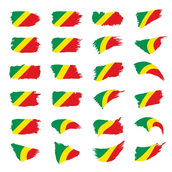 Bandera del Congo, vector de ilustración — Vector de stock