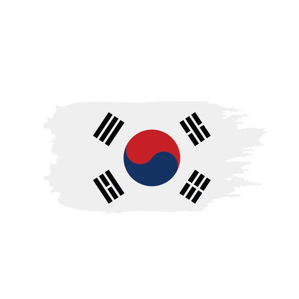 Bandiera sudcoreana, illustrazione vettoriale — Vettoriale Stock
