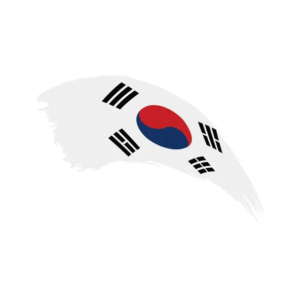 Sydkoreansk flag, vektorillustration – Stock-vektor