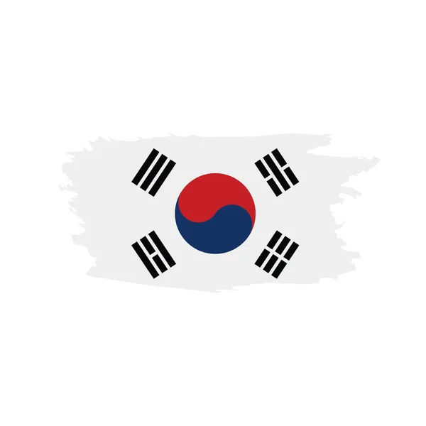 South Korean flag, vector illustration — Stock Vector