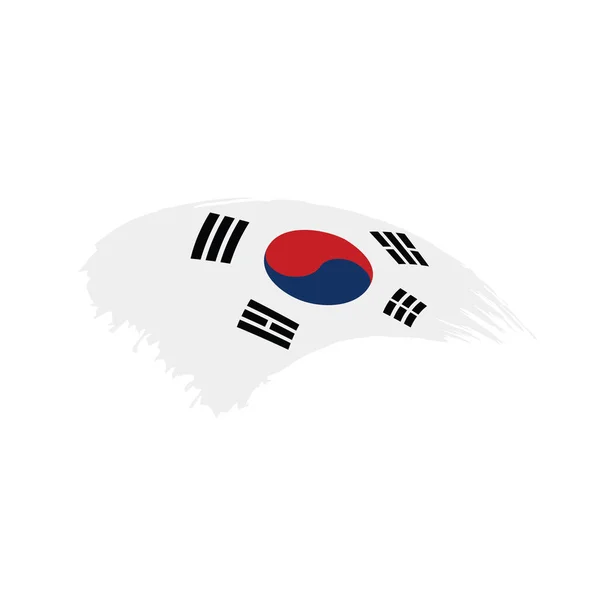 Südkoreanische Flagge, Vektorillustration — Stockvektor