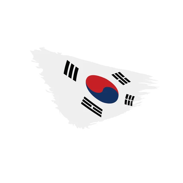 Bandiera sudcoreana, illustrazione vettoriale — Vettoriale Stock