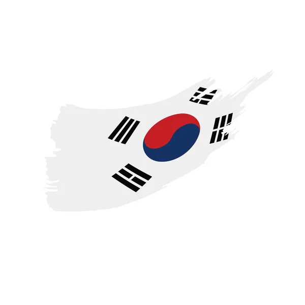 South Korean flag, vector illustration — Stock Vector