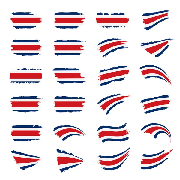 Bandera de Costa Rica, vector de ilustración — Archivo Imágenes Vectoriales
