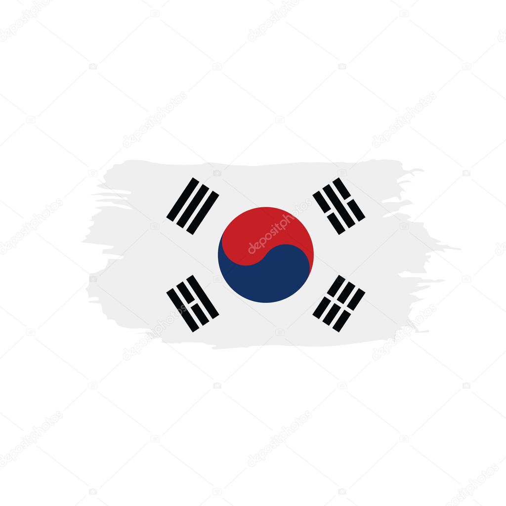 South Korean flag, vector illustration