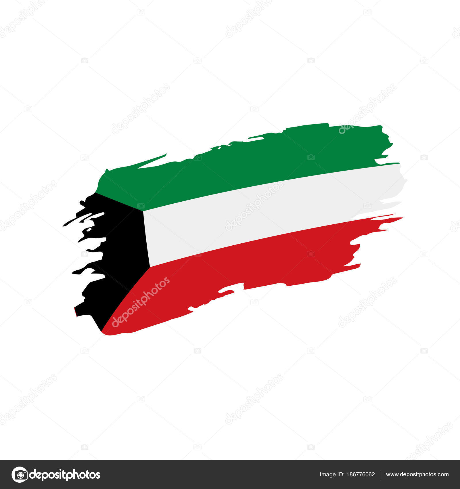 Download Kuwait flag, vector illustration — Stock Vector ...