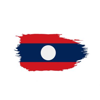 Laos bayrağı, vektör illüstrasyonu