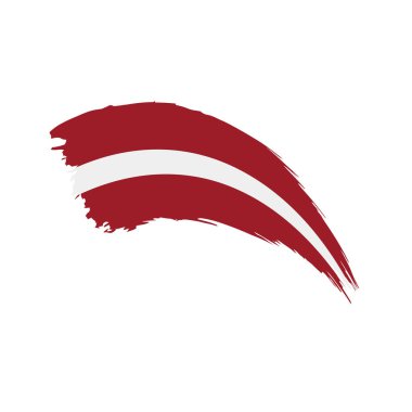 Letonya bayrağı, vektör çizim