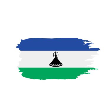 Lesoto bayrağı, vektör çizim