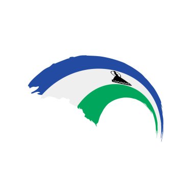 Lesoto bayrağı, vektör çizim