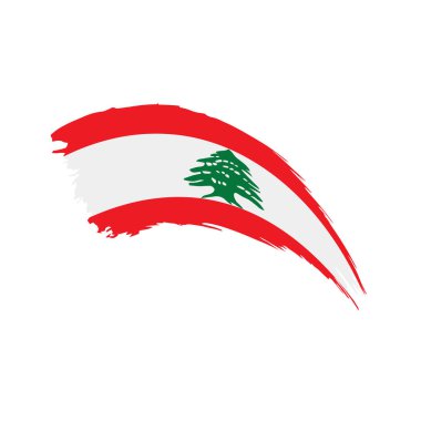 Lübnan bayrağı, vektör çizim