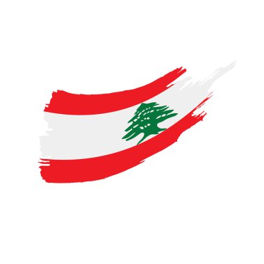 Lübnan bayrağı, vektör çizim