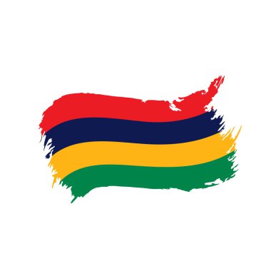 Mauritius bayrak, vektör çizim