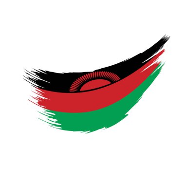 Malavi bayrak, vektör çizim