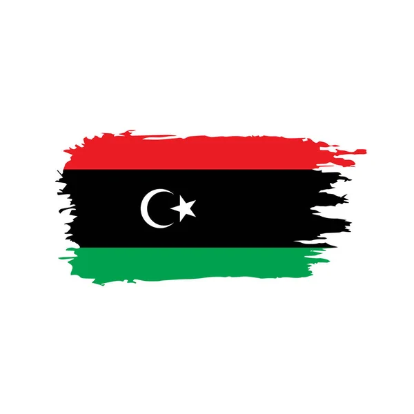 Líbia zászló, vektoros illusztráció — Stock Vector