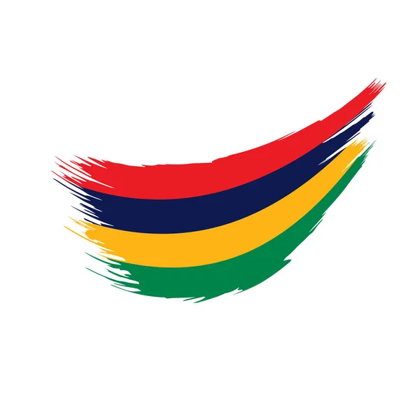 Bandiera Mauritius, illustrazione vettoriale — Vettoriale Stock