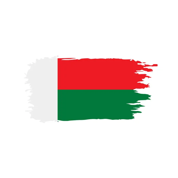 Vlajka Madagaskaru, vektorové ilustrace — Stockový vektor