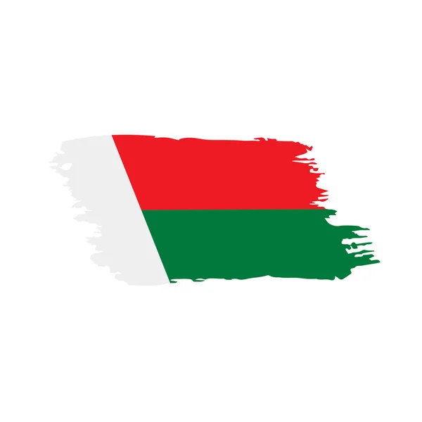 Bandera de Madagascar, ilustración vectorial — Vector de stock