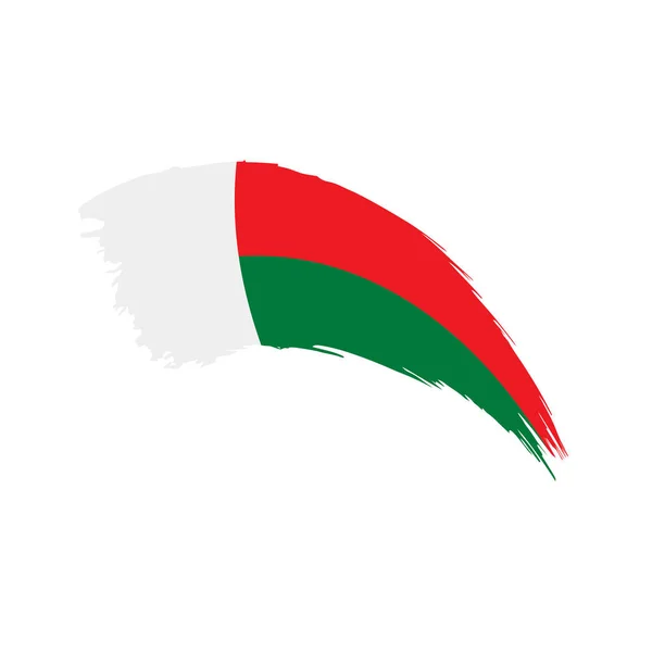 Drapeau Madagascar, illustration vectorielle — Image vectorielle