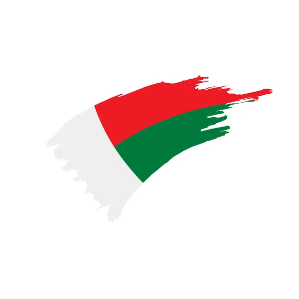 Madagaskars flagga, vektorillustration — Stock vektor