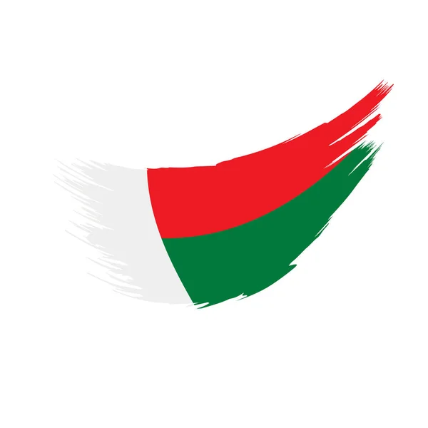 Madagaskar bayrağı, vektör çizim — Stok Vektör